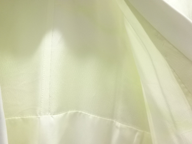  未使用品　雪芝模様織出し単衣長襦袢